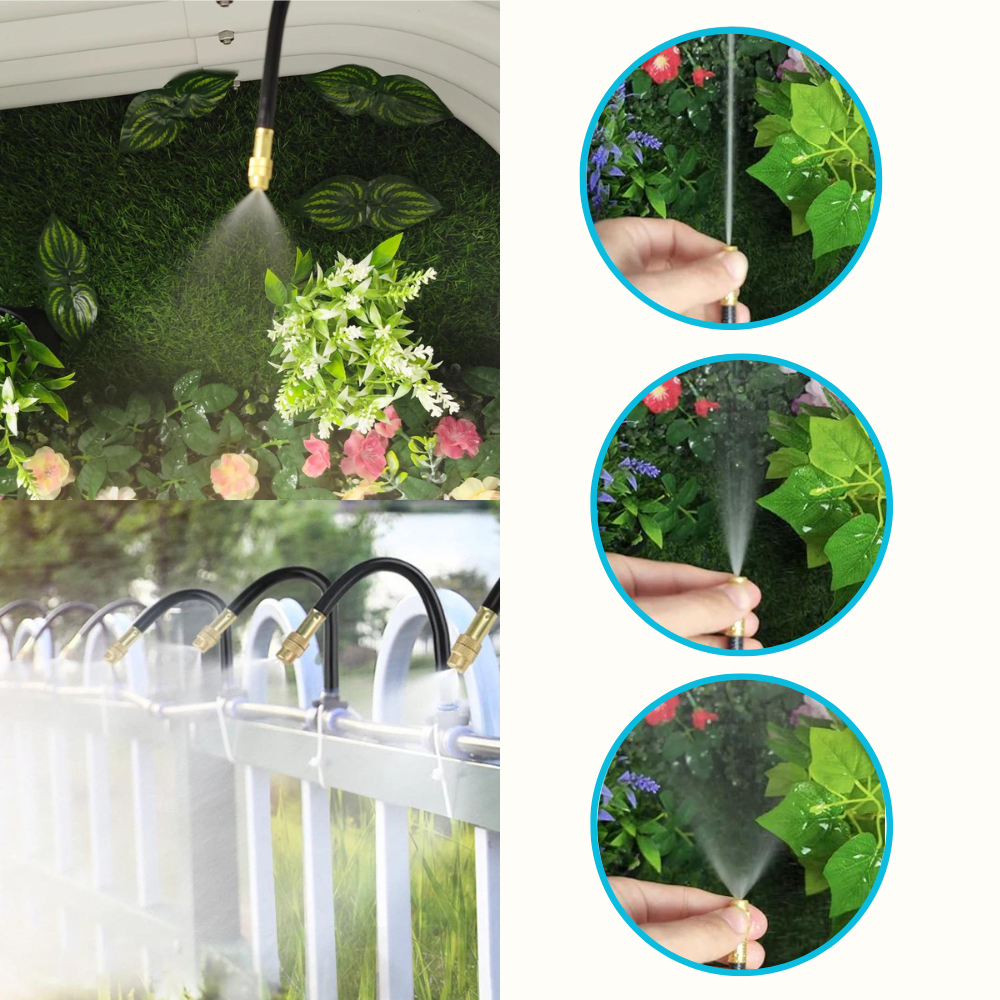 Misting nozzle in use